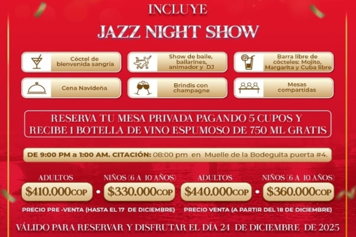 Cena Navideña en Barco por la Bahia - Imagen 2